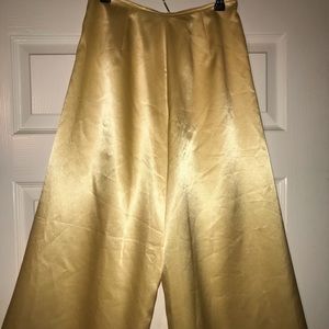GOLD WIDE LEG PANTS